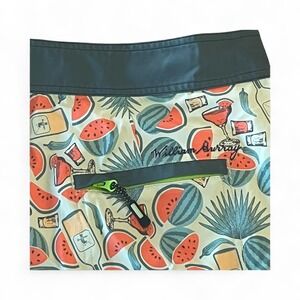 William Murray Boardshorts Mens 34‎ Watermelon Margarita Cocktail AOP